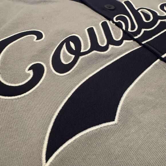 DALLAS COWBOYS 2024 NFL STARTER BUTTON DOWN STITCHED BASEBALL JERSEY GRAY Small - Picture 3 of 7